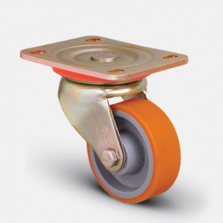 Колесо полиуретановое поворотное , диск-чугун, 55 мм ( ED01 VBP 55 )