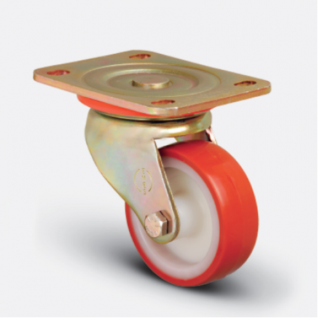 Колесо сверхмощное полиуретановое поворотное 150 мм диск-полиамид (ED01 ZBP 150)